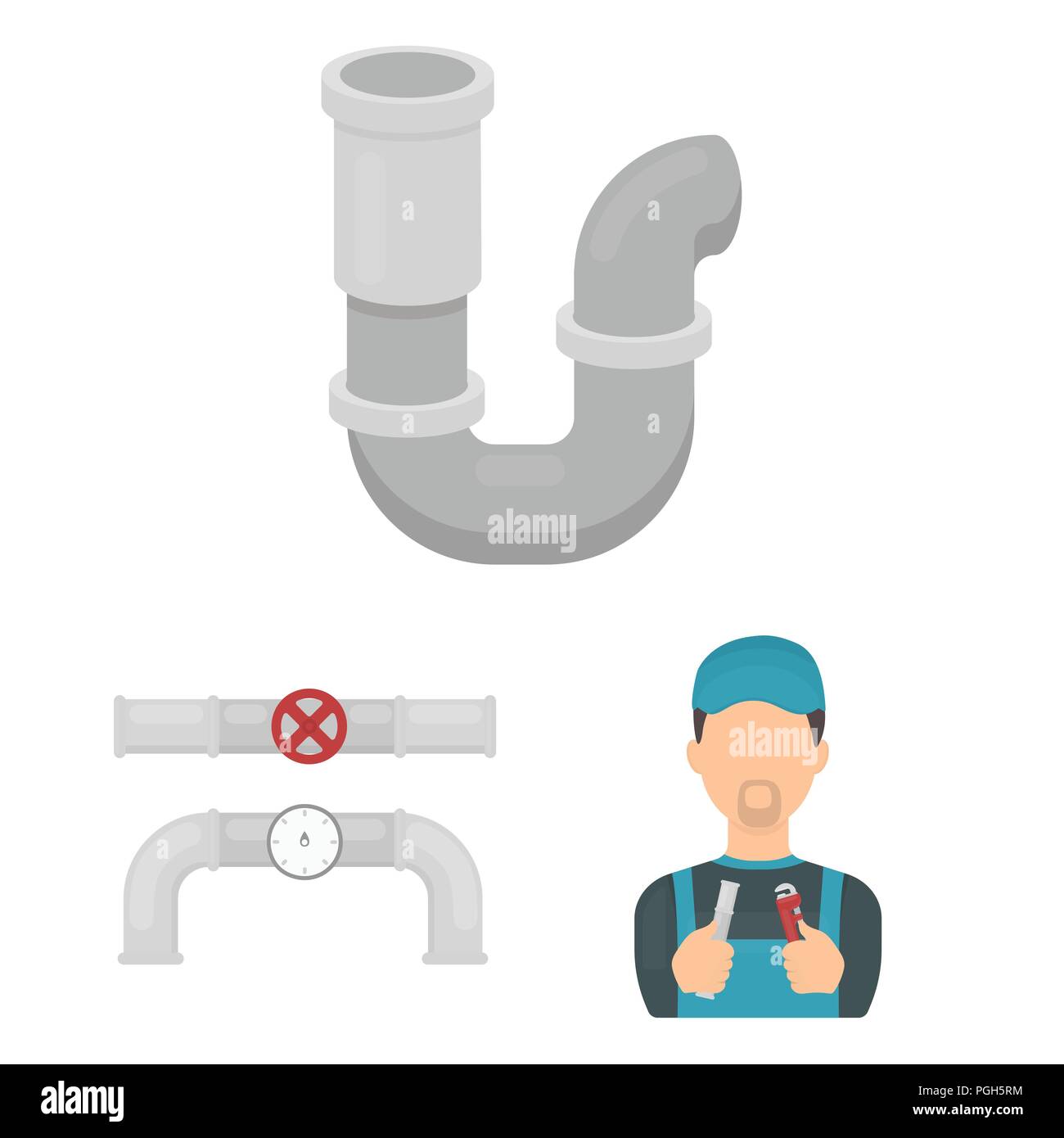 Set plumbing fittings Stock Photo - Alamy