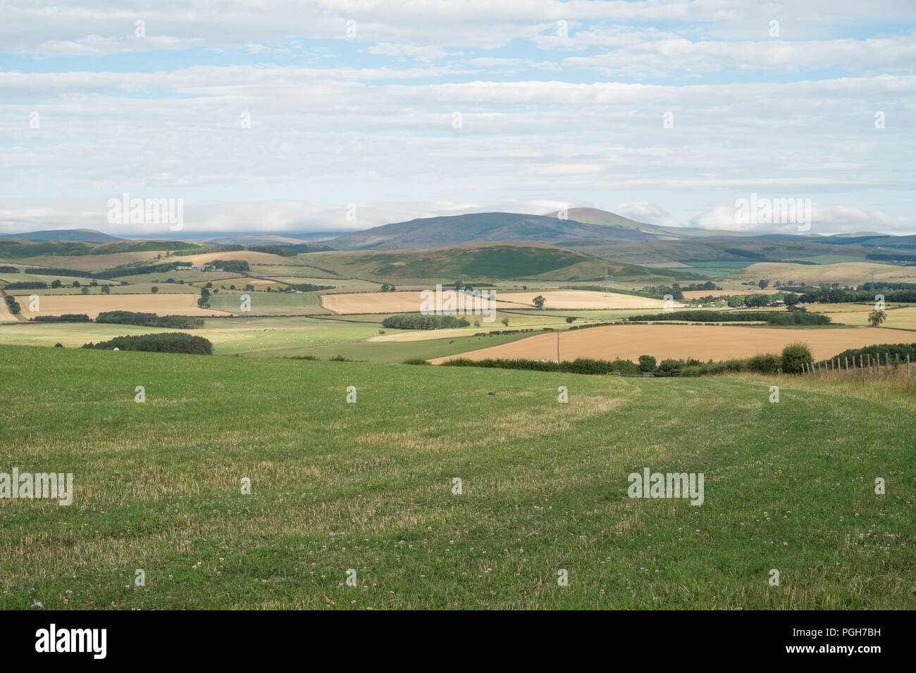 Cheviot Hills photographed from Glanton Pike, Northumberland, England