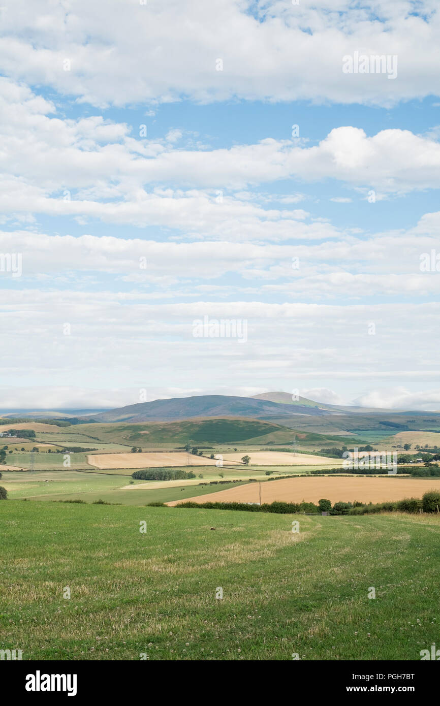 Cheviot Hills photographed from Glanton Pike, Northumberland, England