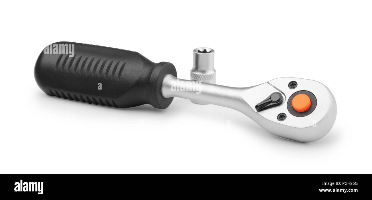 Socket wrench isolated on white background Stock Photo