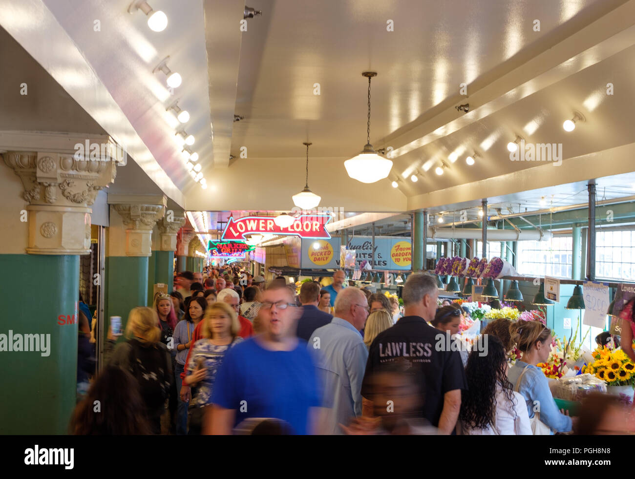 Farmers Market, Pike Place, Seattle, USA Stock Photo