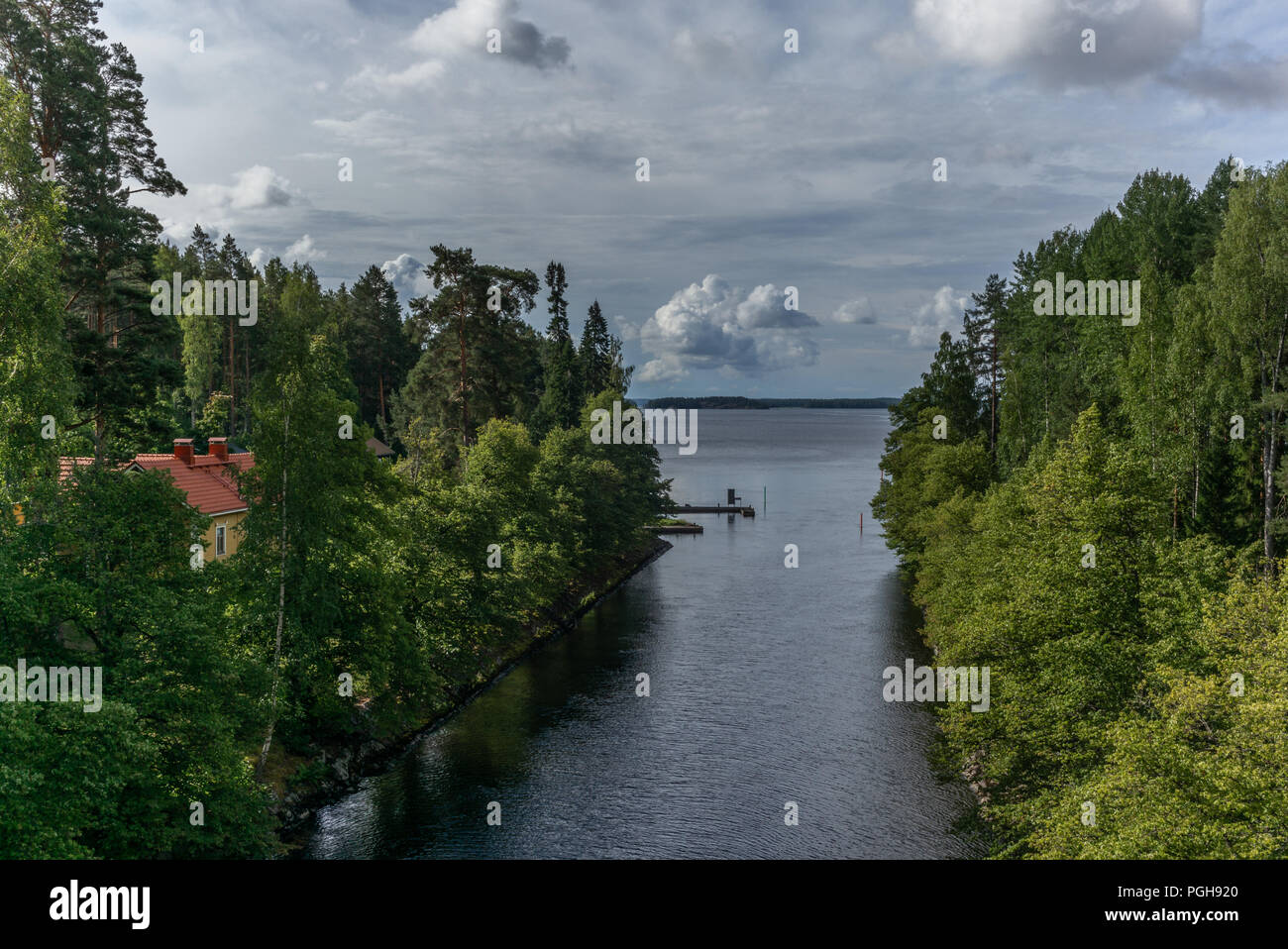 View of the typical Finnish village of Oravi  in summer - 1 Stock Photo