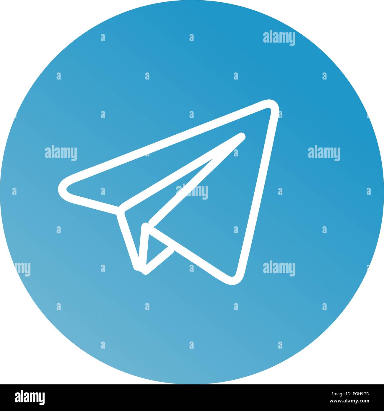 linear paper plane icon Stock Vector
