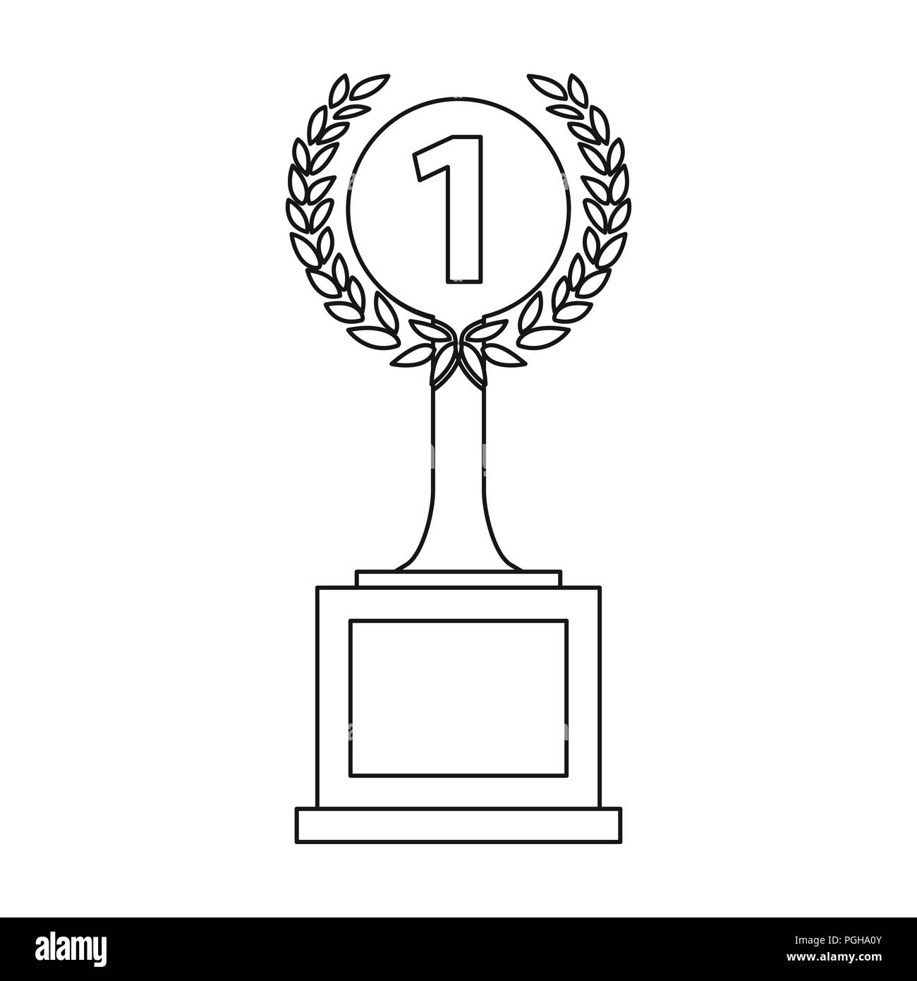 Challenge cup icon in outline style isolated on white background