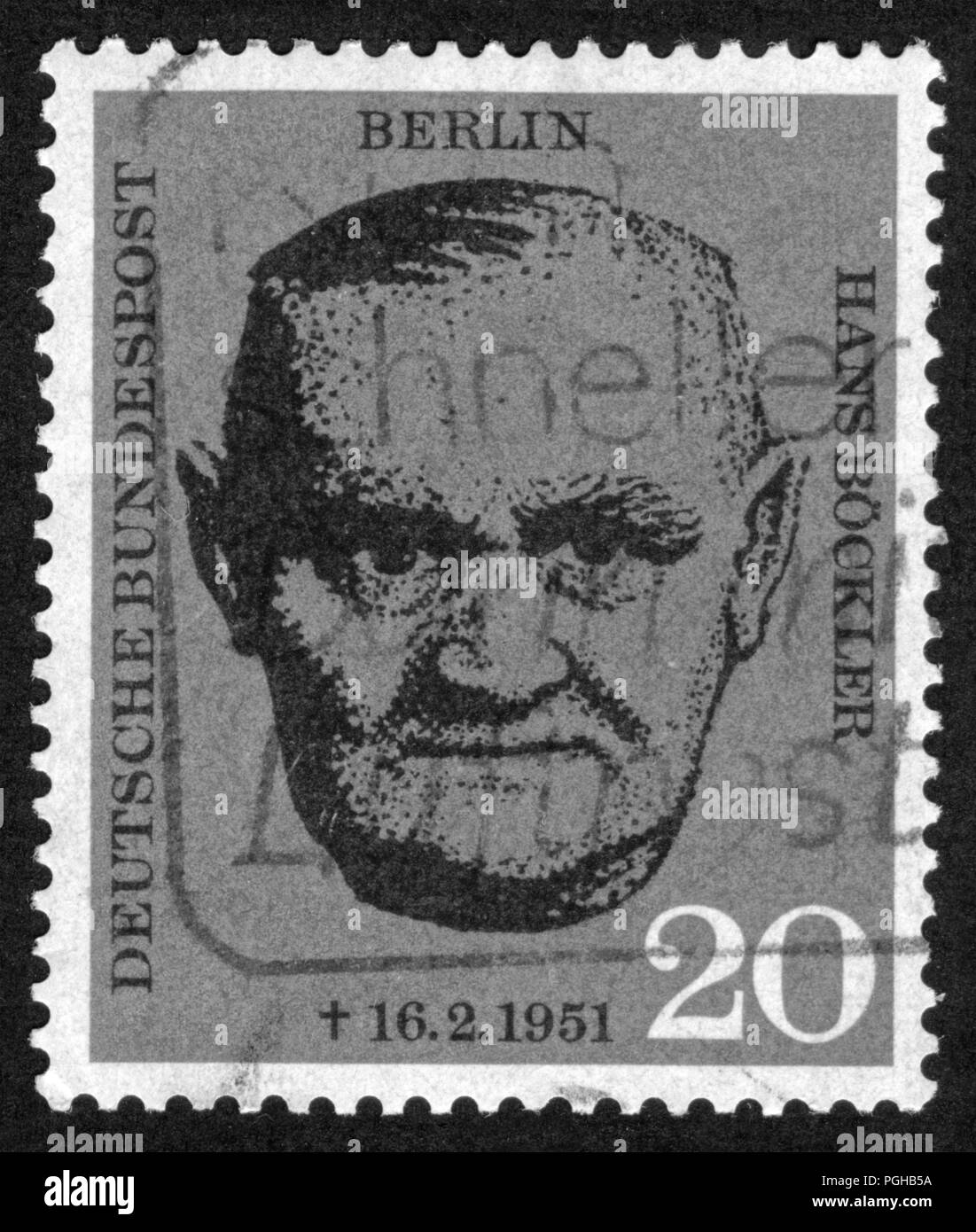 Germany, stamp print in Germany, postage stamp Stock Photo Alamy