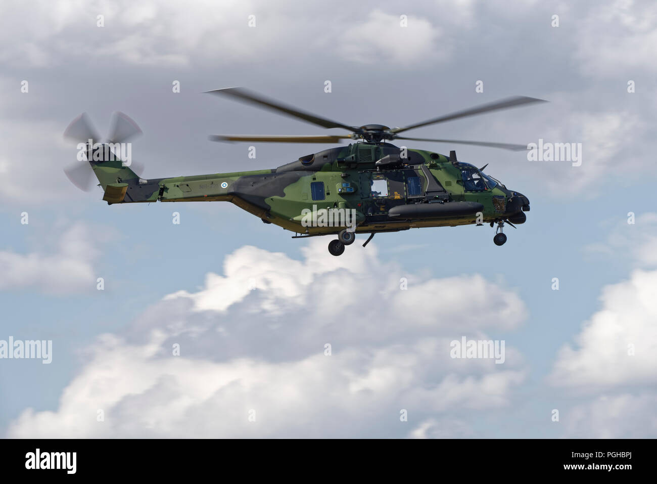 Finnish Army NH90 Helicopter from 2.HK/HekoP displays at the Royal International Air Tattoo Stock Photo