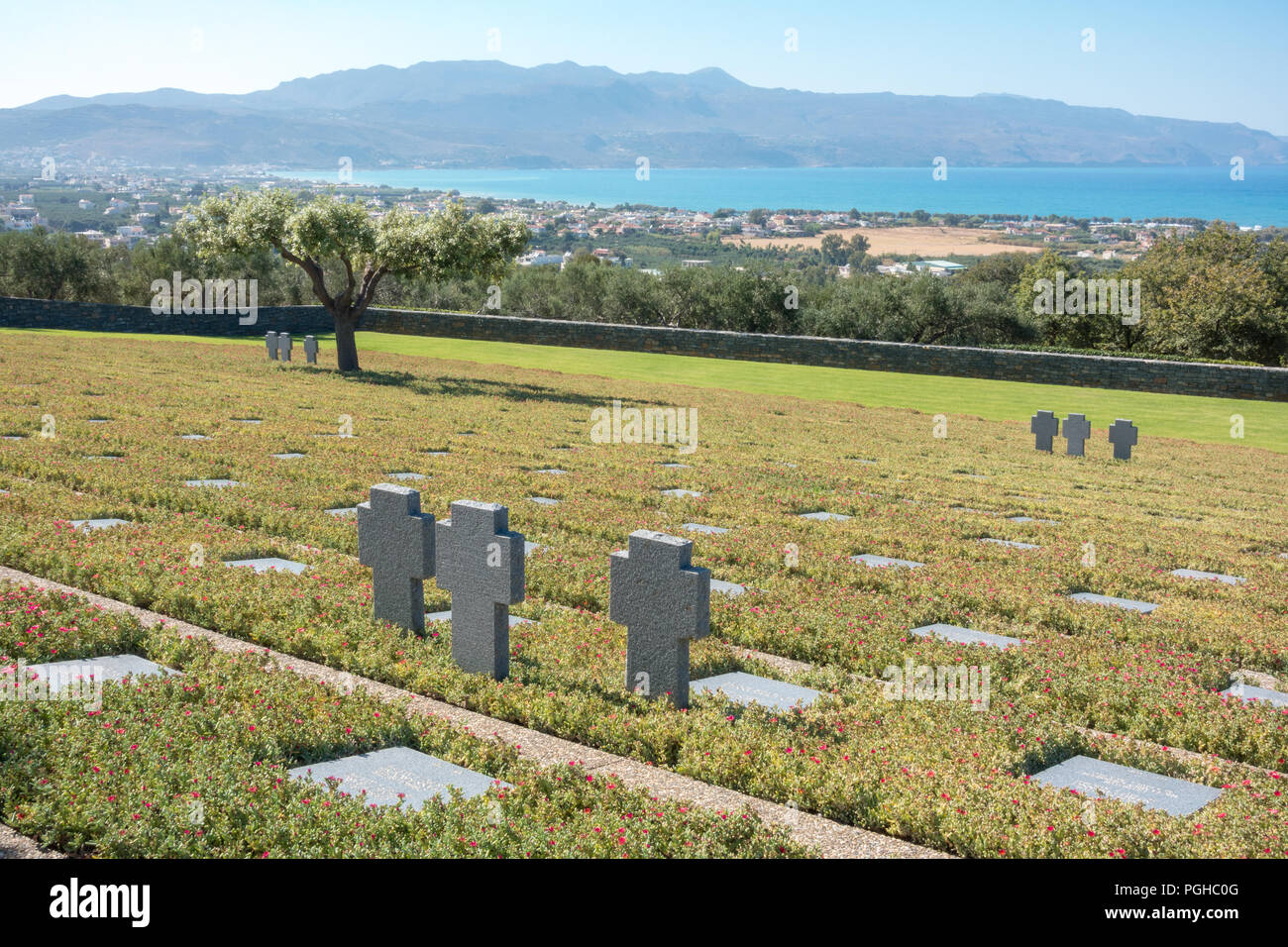 Maleme German war cemetery, Crete Stock Photo - Alamy