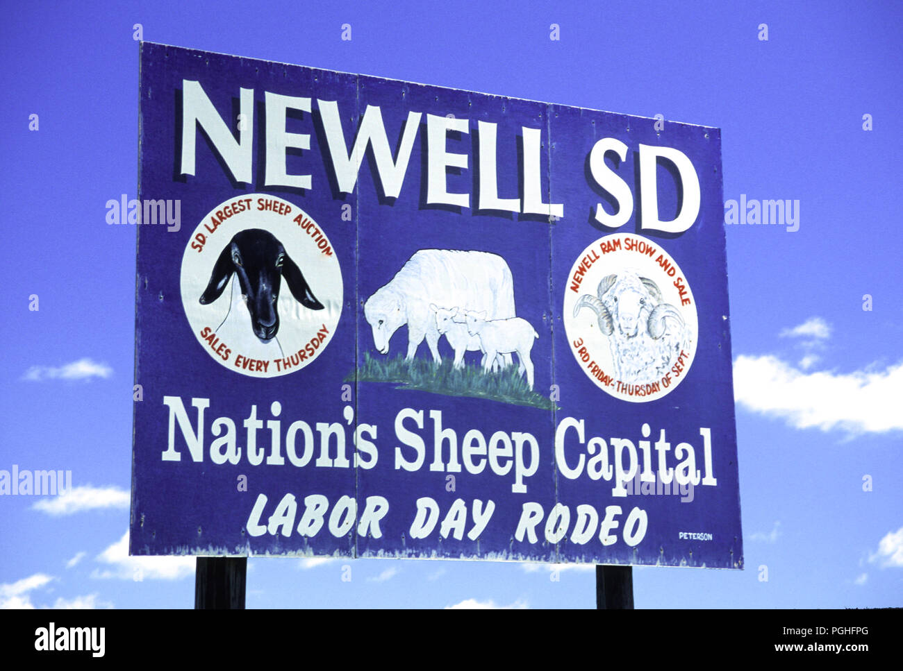 Highway Sign, Newell, SD, USA Stock Photo Alamy