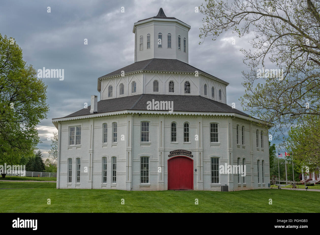 The Round Barn Stable of Memories in Lexington Kentucky Stock Photo