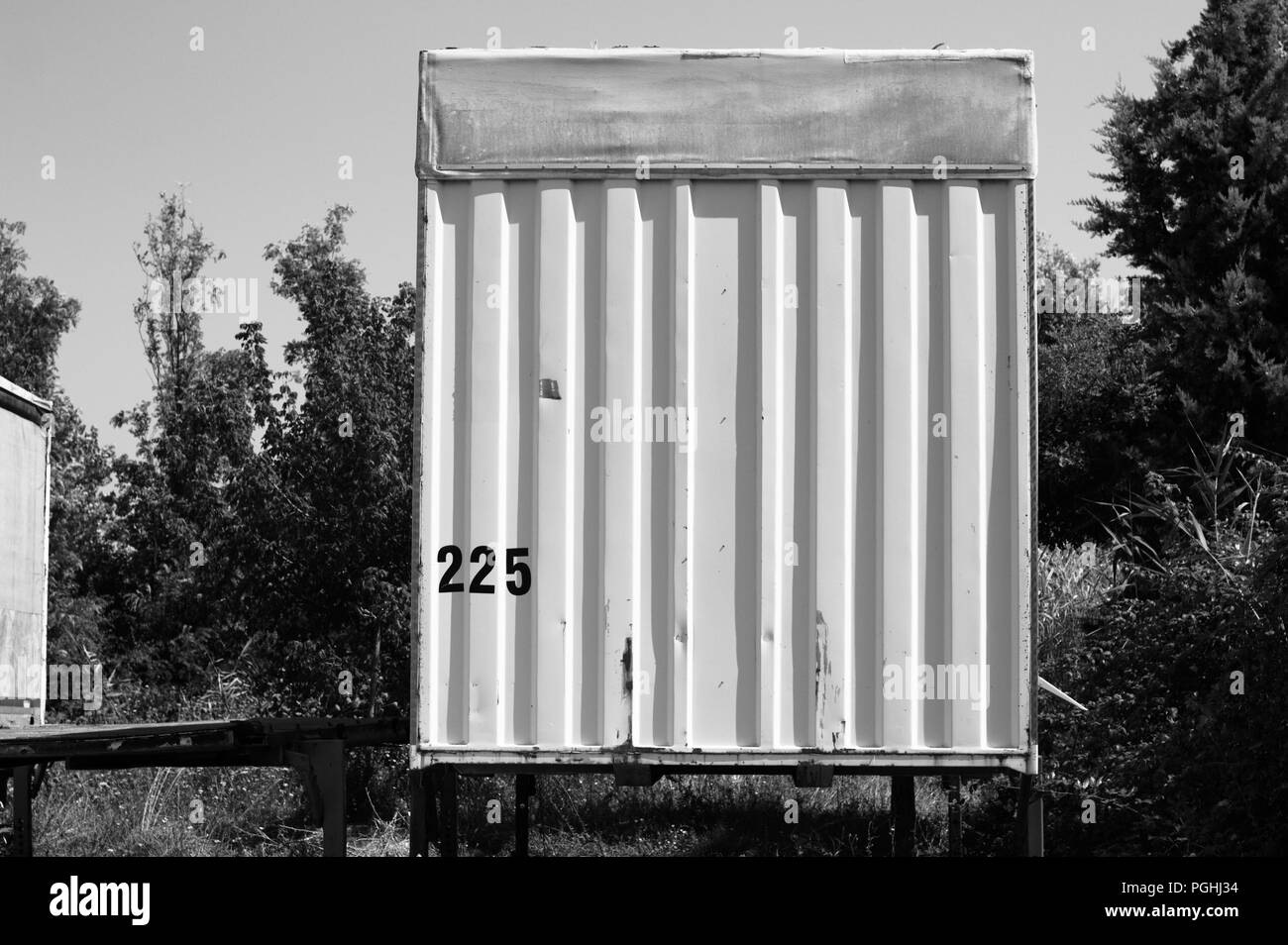 TIR containers - Transport details (Pesaro, Italy, Europe) Stock Photo