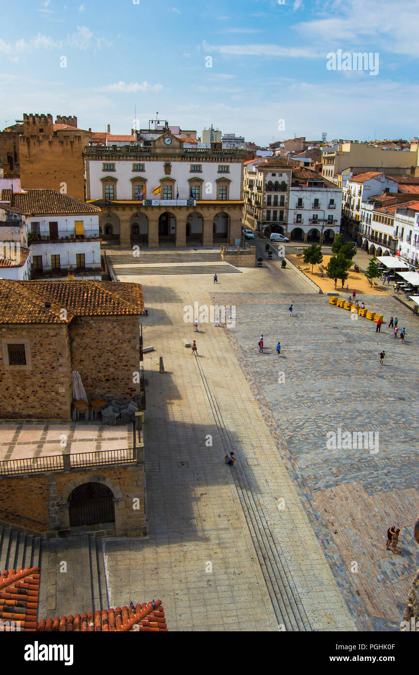 Caceres Spain Plaza Mayor High Resolution Stock Photography and Images