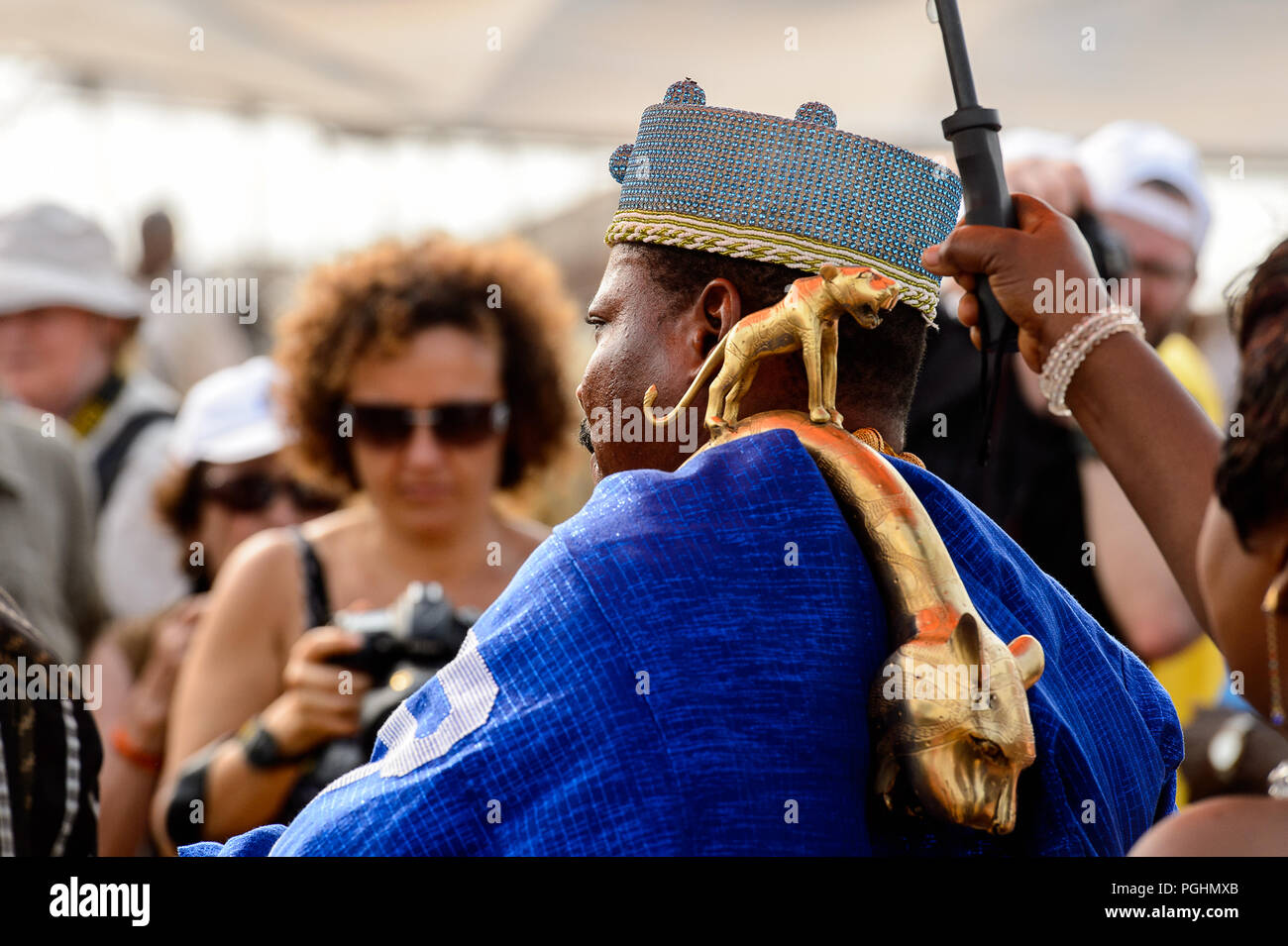 OUIDAH, BENIN - Jan 10, 2017: Unidentified Beninese man in national
