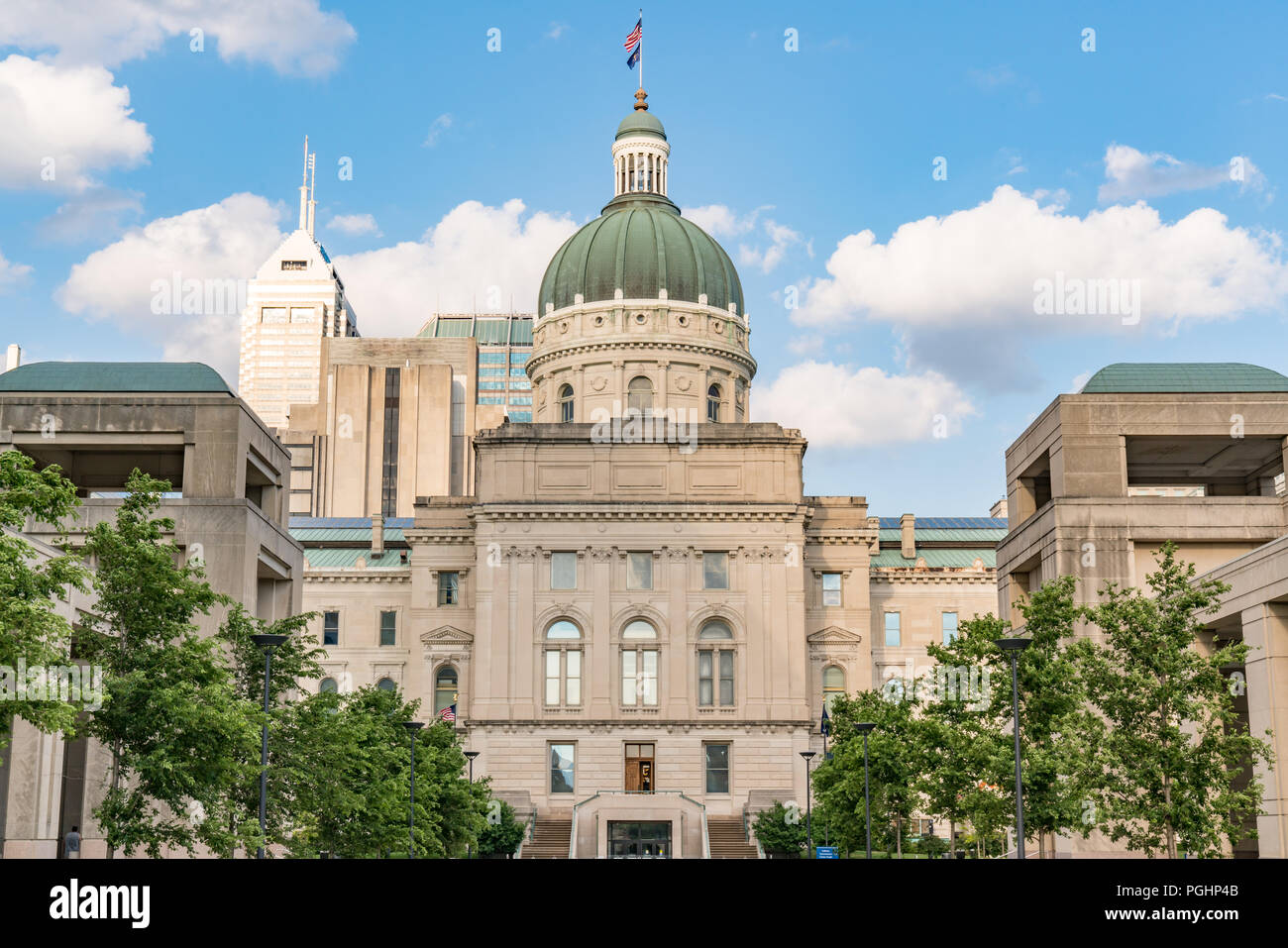 Indiana State Capital Building in downtown Indianapolis, Indiana Stock Photo