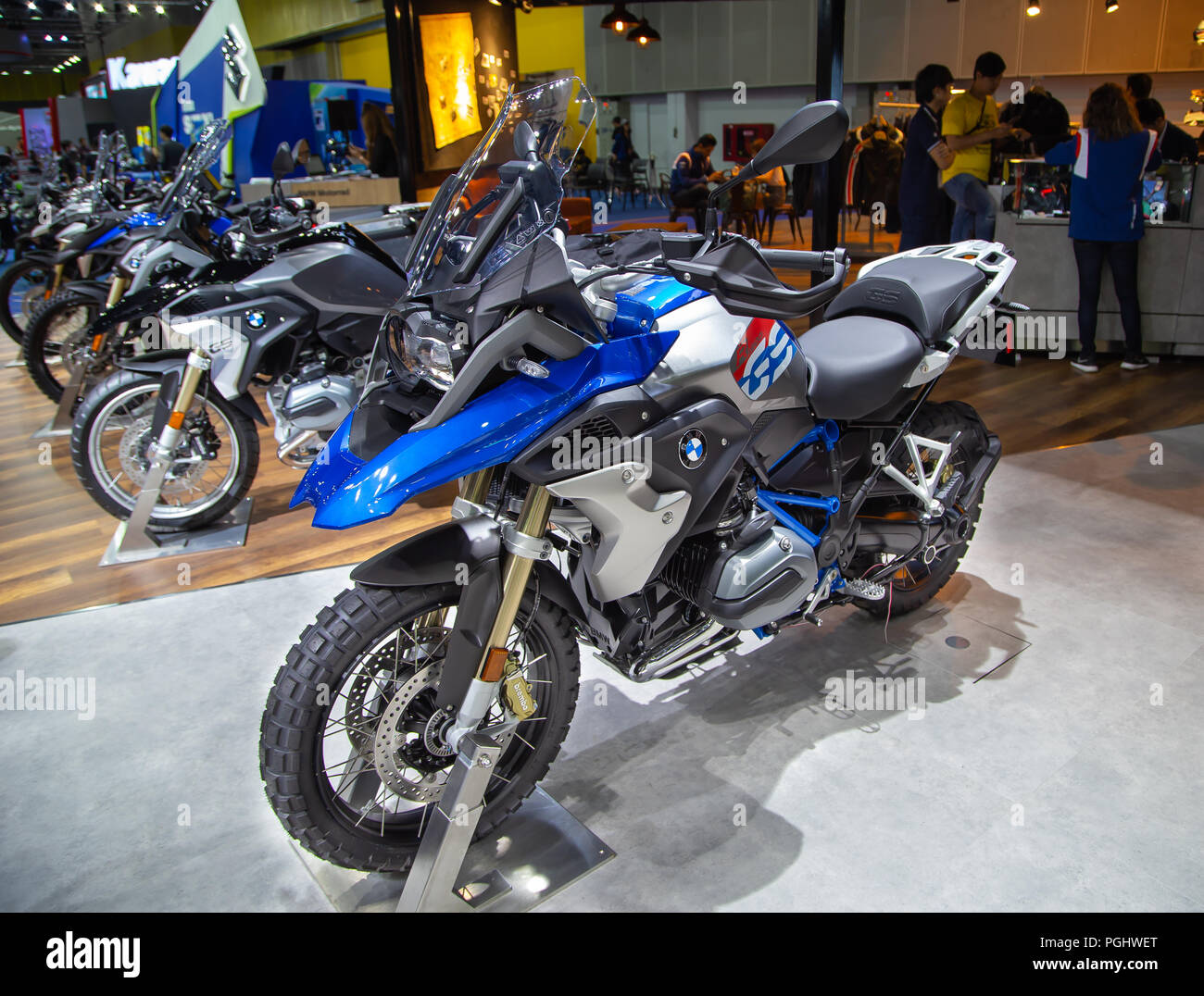 Bangkok, Thailand - August 22, 2018: BMW R 1200 GS adventure motorcycle  presented in Big Motor Sale 2018 Stock Photo - Alamy