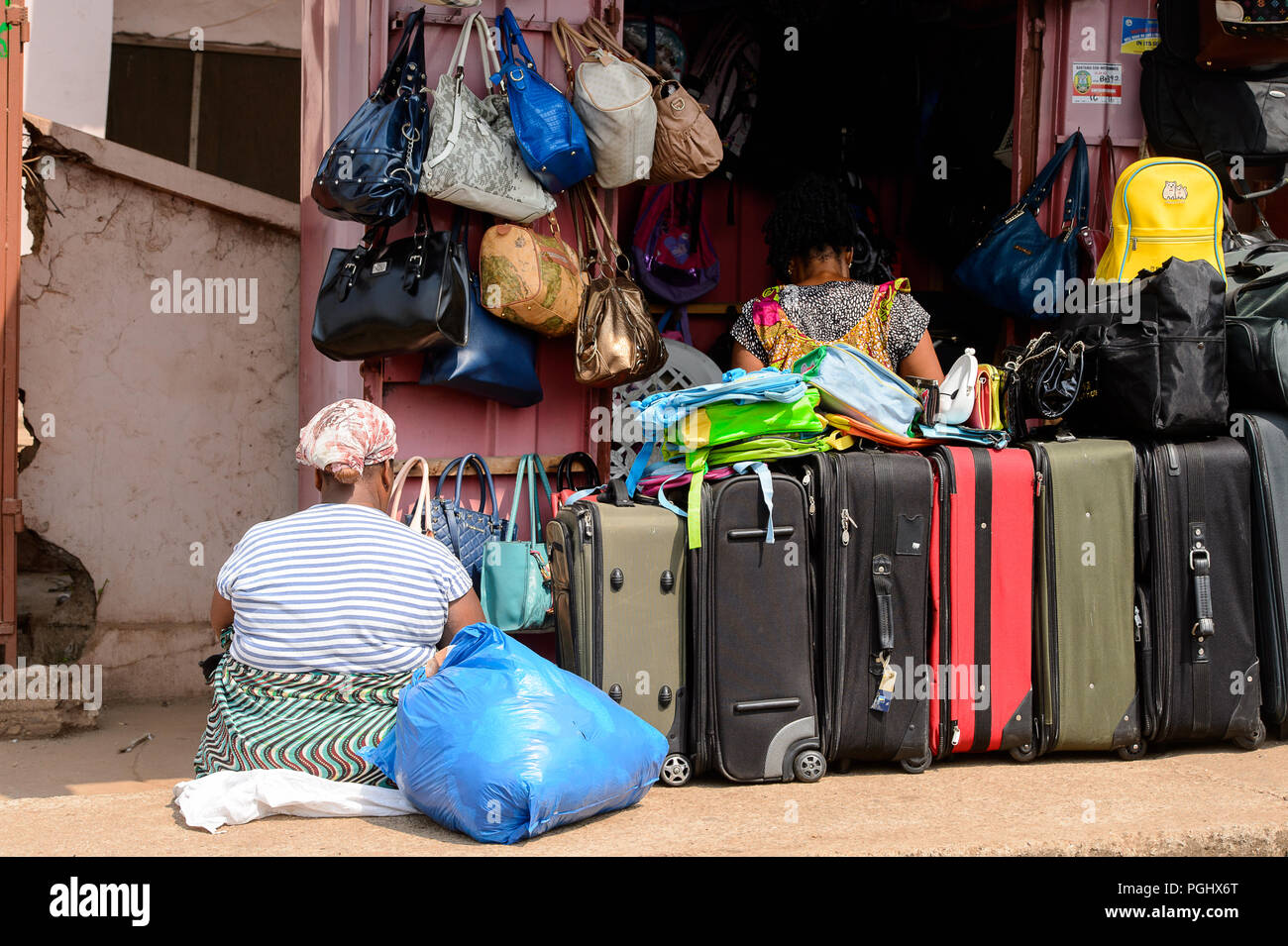 CENTRAL REGION, GHANA Jan 17, 2017 Unidentified Ghanaian women sell