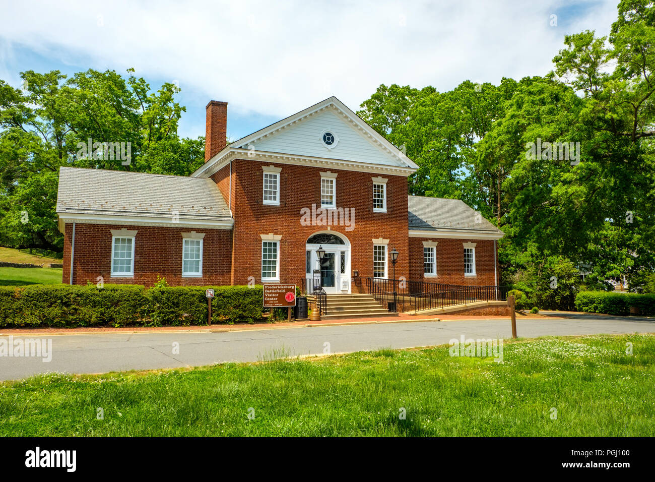 Fredericksburg & Spotsylvania National Military Park, Lafayette Boulevard, Fredericksburg, Virginia Stock Photo
