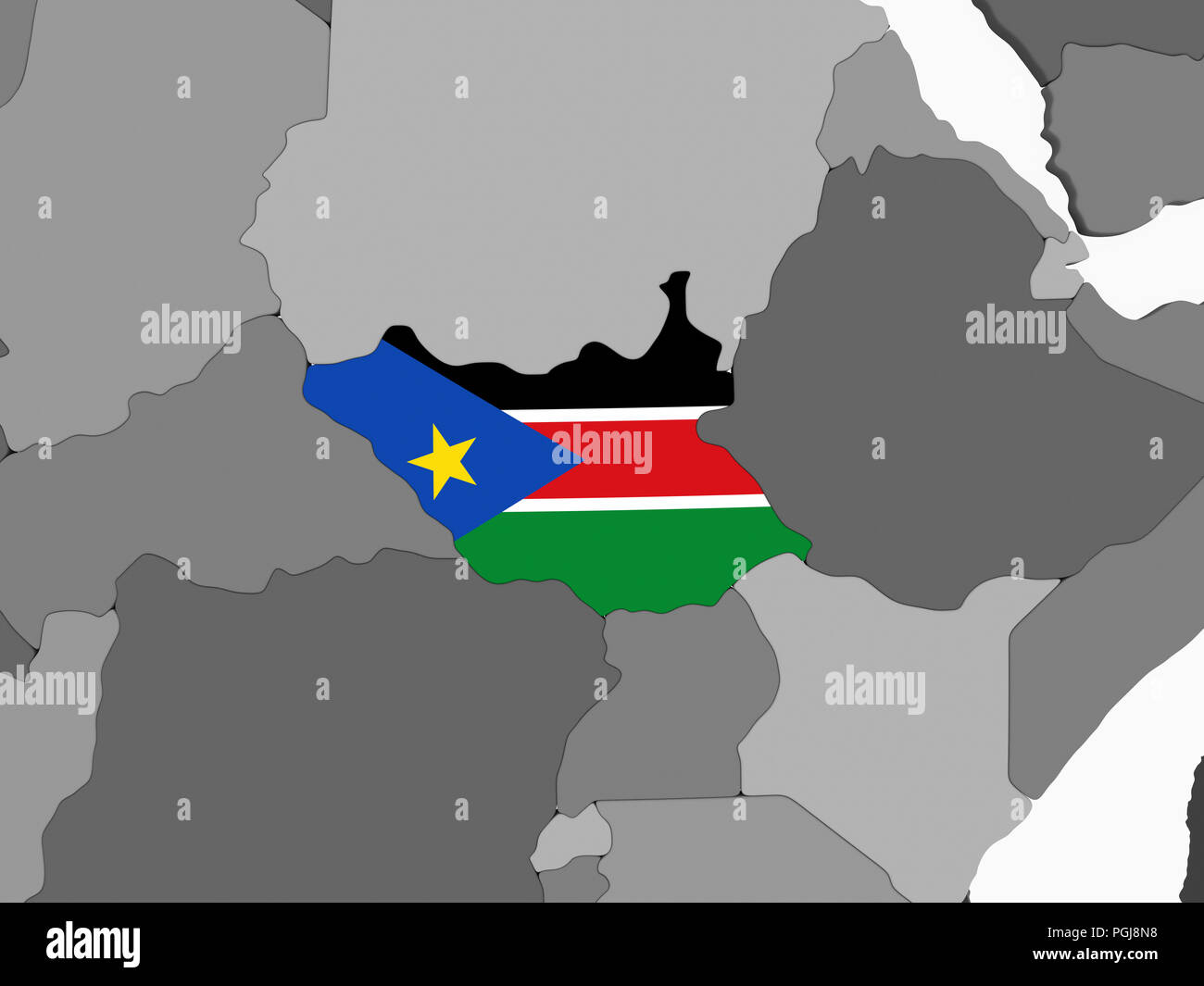 Map south sudan embedded hi-res stock photography and images - Alamy