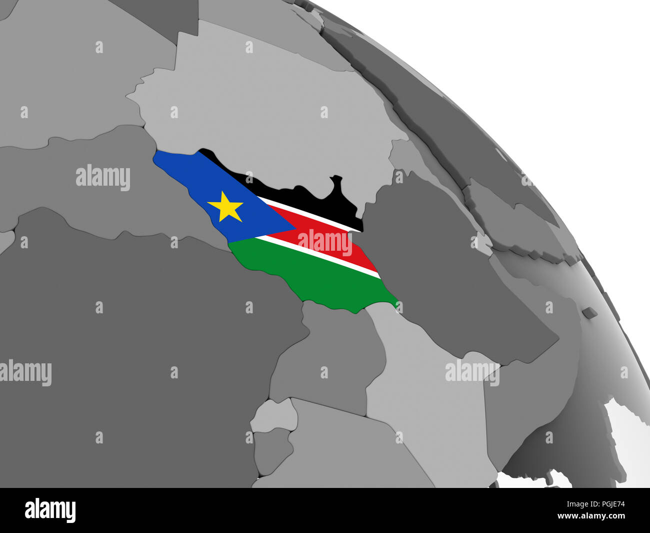 Map south sudan embedded hi-res stock photography and images - Alamy