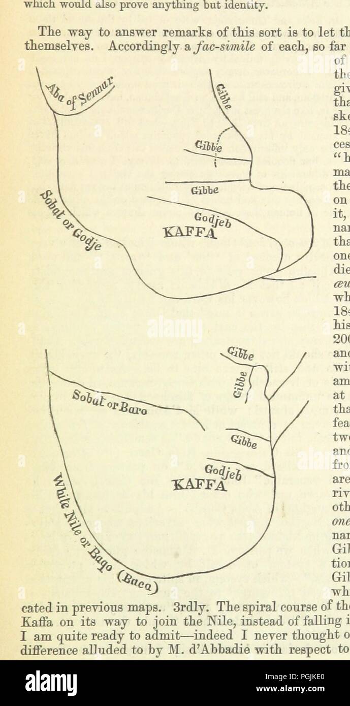 Image  from page 61 of 'An Enquiry into M. Antoine d'Abbadie's Journey to Kaffa, in the years 1843 and 1844, to discover the source of the Nile. [With a map.]' . Stock Photo