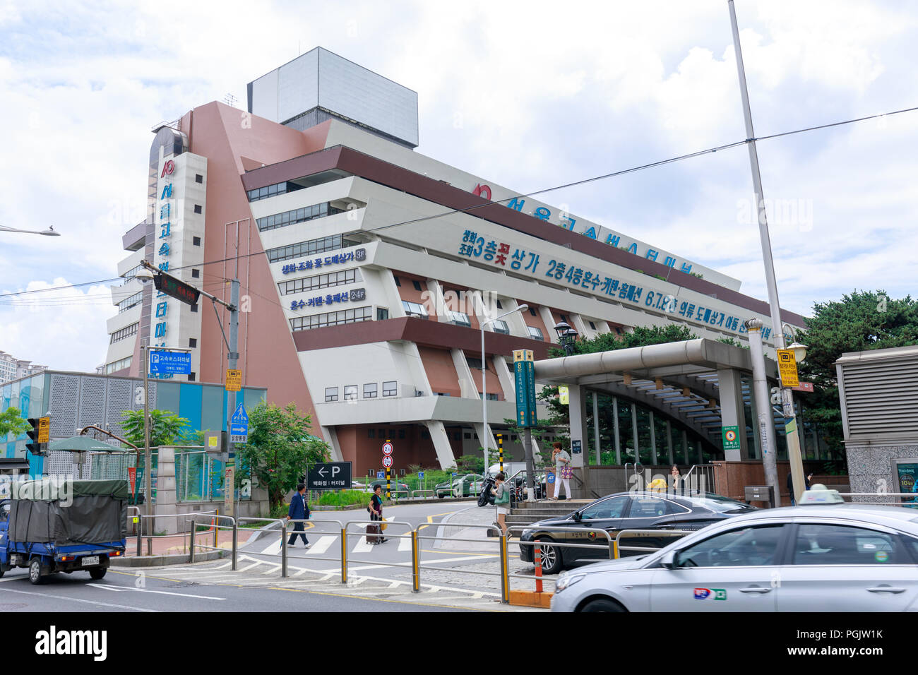 Seoul, South Korea - Jul 21, 2018 : Seoul Express Bus Terminal, Bus ...