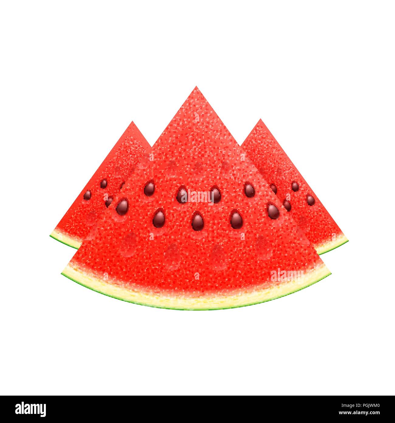 Watermelon realistic sliced fruit, vector Stock Vector Image & Art - Alamy