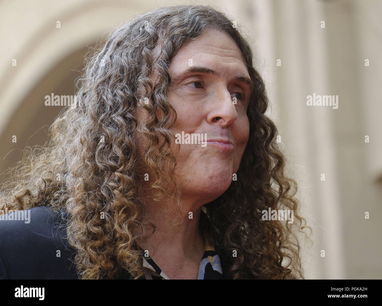 August 27, 2018 - Los Angeles, California, U.S - Musician/comedian ''Weird Al'' Yankovic, attends his star ceremony on the Hollywood Walk of Fame Star where he was the recipient of the 2,643rd star on the Hollywood Walk of Fame in the category of Recording on August 27, 2018 in Los Angeles. (Credit Image: © Ringo Chiu/ZUMA Wire) Stock Photo