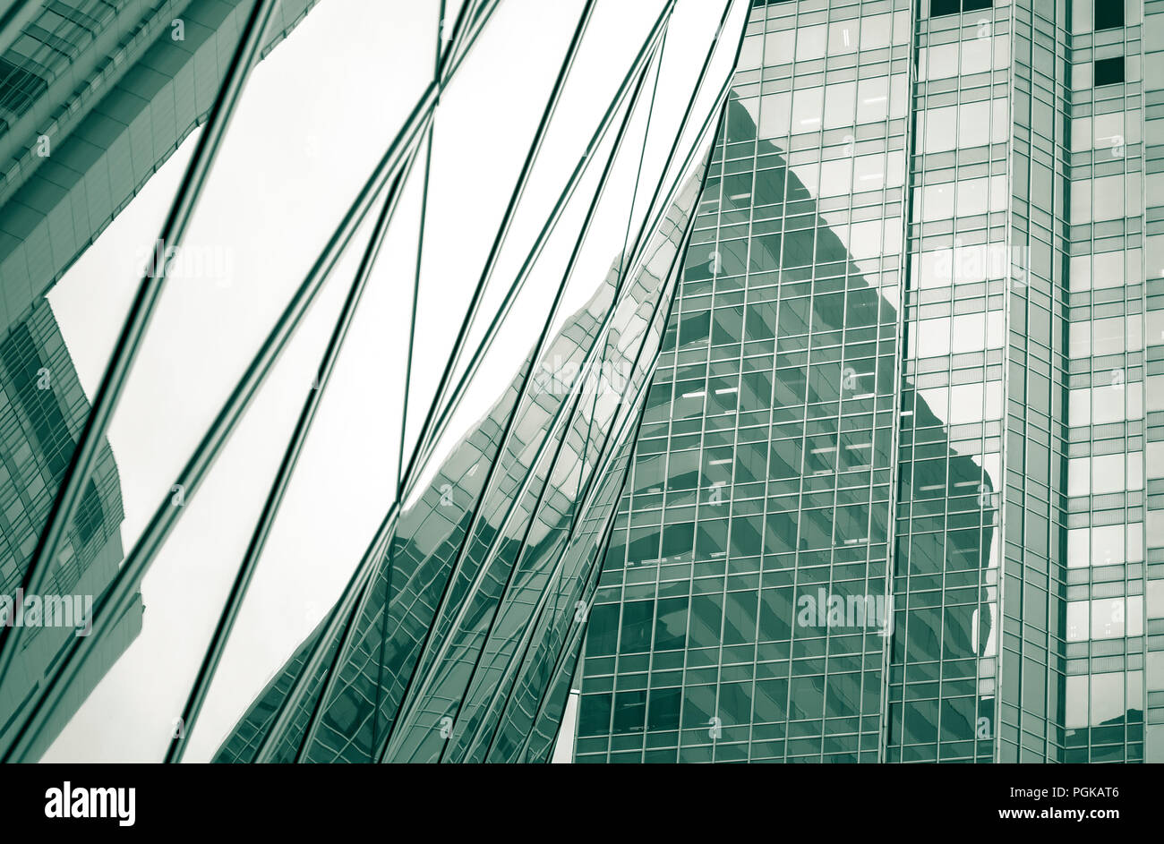 commercial building in Hong Kong with green color Stock Photo - Alamy