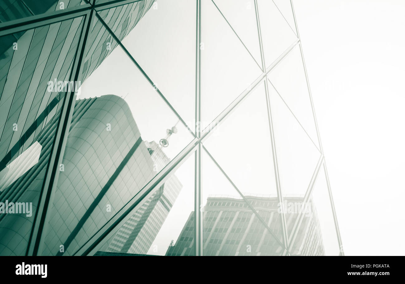 commercial building in Hong Kong with green color Stock Photo - Alamy