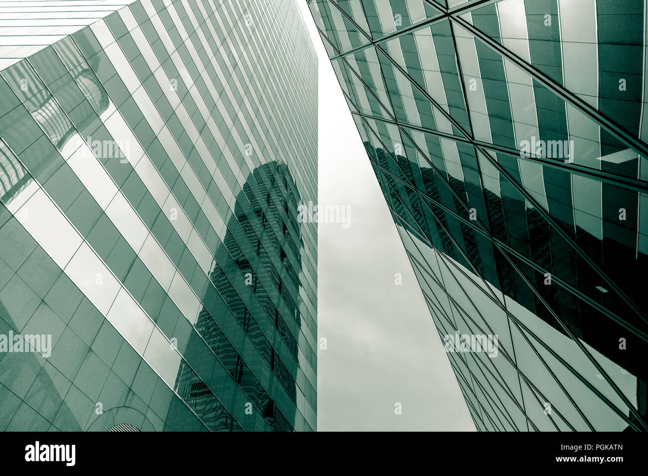 commercial building in Hong Kong with green color Stock Photo - Alamy