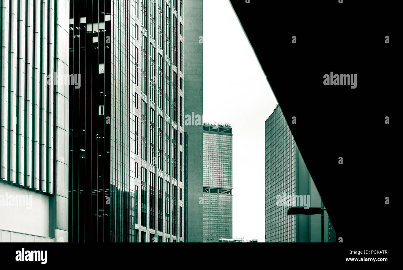 commercial building in Hong Kong with green color Stock Photo - Alamy