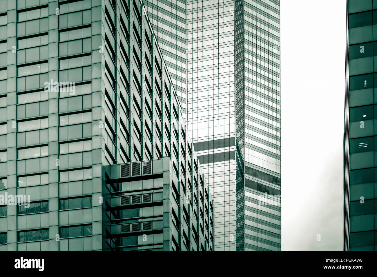 commercial building in Hong Kong with green color Stock Photo - Alamy