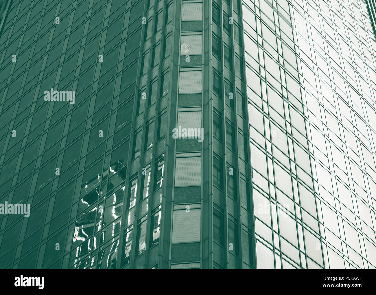 commercial building in Hong Kong with green color Stock Photo - Alamy