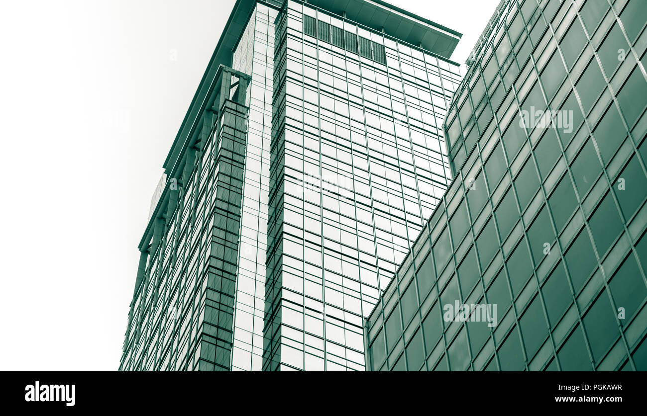 commercial building in Hong Kong with green color Stock Photo - Alamy