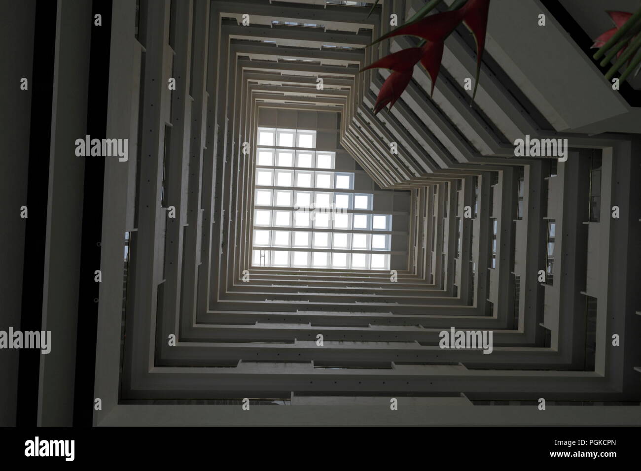 View of ceiling of Hotel Oberoi Tower (now Trident) Mumbai, India. Stock Photo