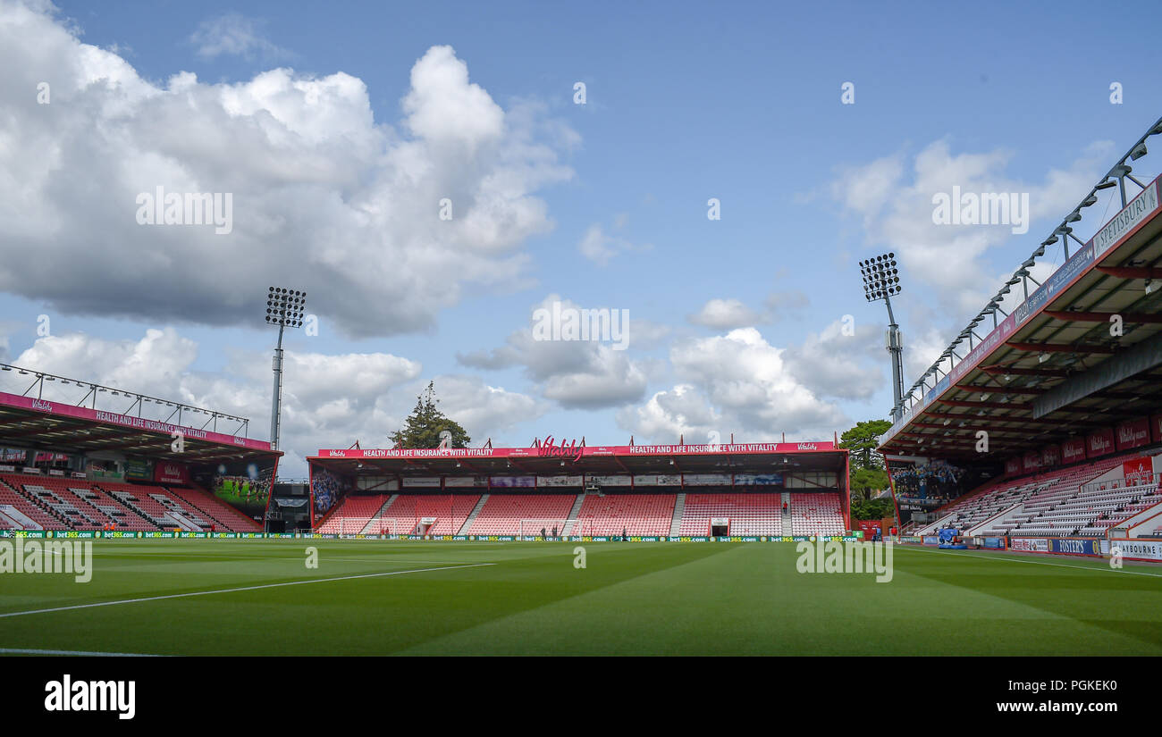 The Vitality Stadium , formerly known as Dean Court in Kings Park home of AFC Bournemouth , 25 Aug 2018 Stock Photo