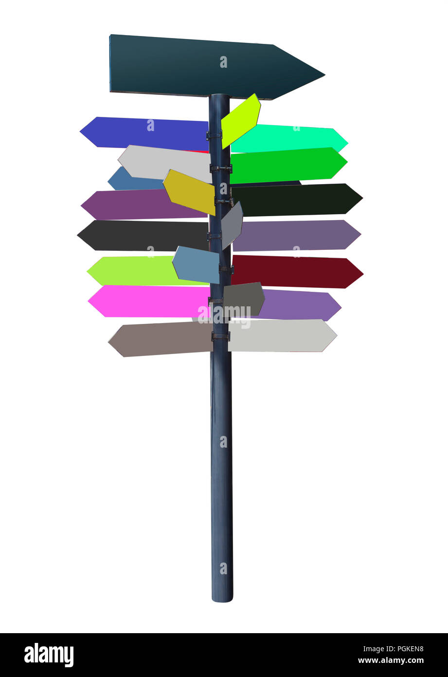 arrows sign with empty colors isolated Stock Photo