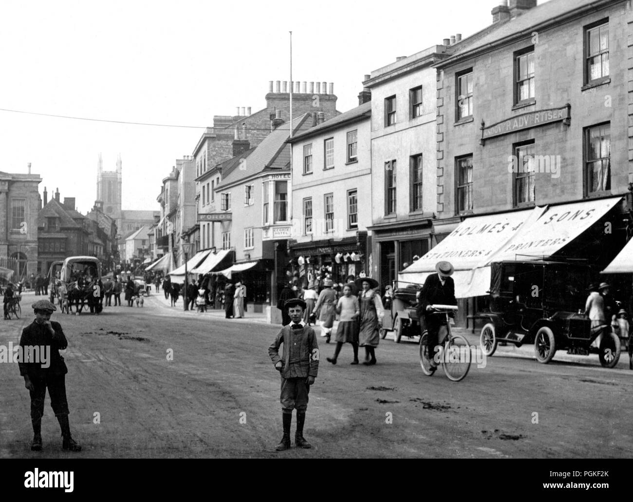 High Street, Andover, early 1900s Stock Photo