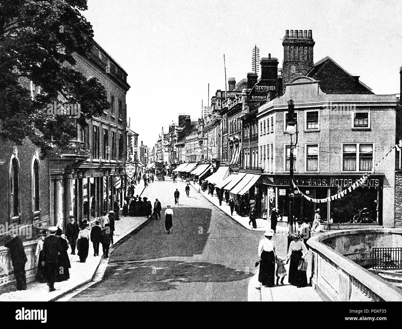 High Street, Bedford, early 1900s Stock Photo