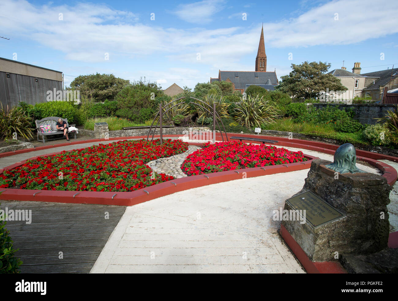 Gordon Brown memorial garden, South Beach Troon, Ayrshire, Scotland Stock Photo