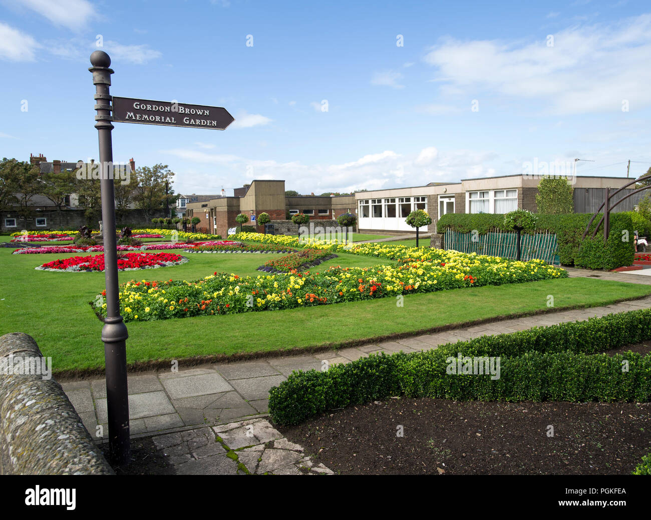 Gordon Brown memorial garden, South Beach Troon, Ayrshire, Scotland Stock Photo