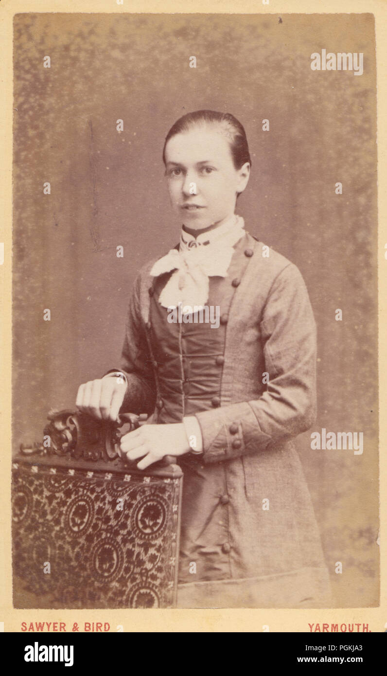 Yarmouth CDV (Carte De Visite) of a Victorian Girl Stock Photo
