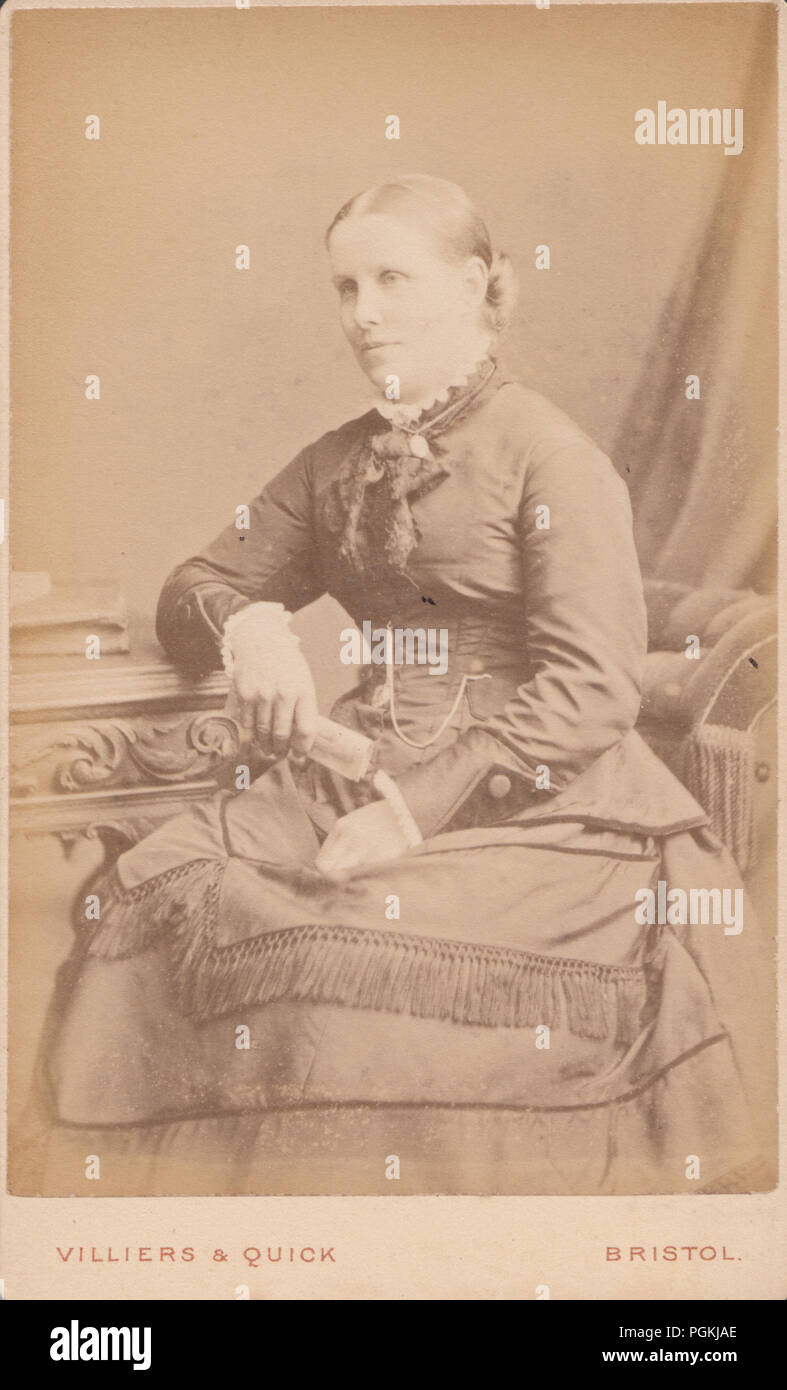 Bristol CDV (Carte De Visite) of a Victorian Lady Stock Photo