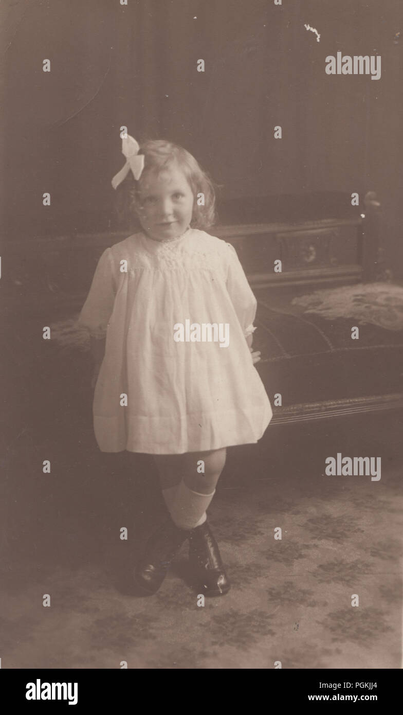 Vintage 1923 Southsea, Portsmouth Photographic Postcard of a 2 Year Old