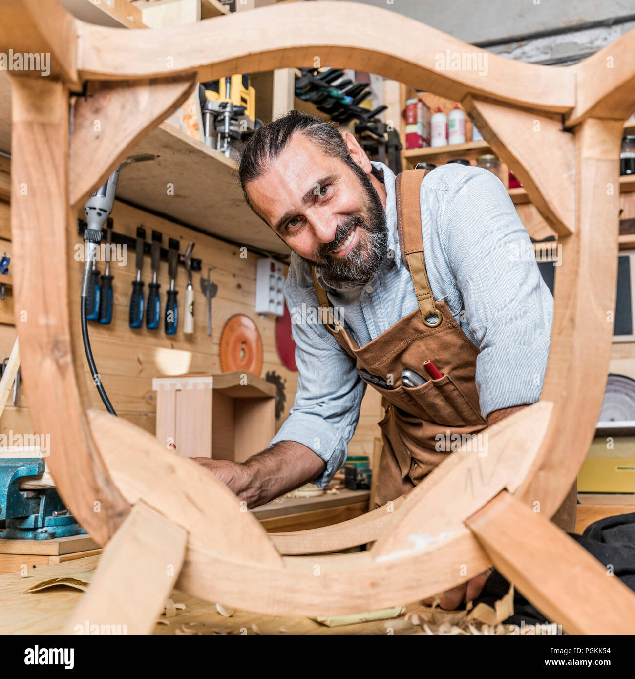 Wooden chair carpenter hires stock photography and images Alamy