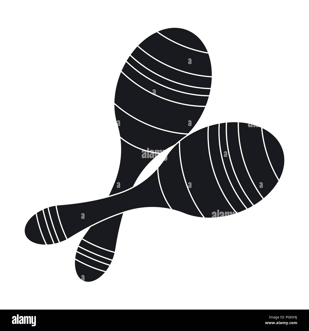 Brazilian maracas icon in black design isolated on white background
