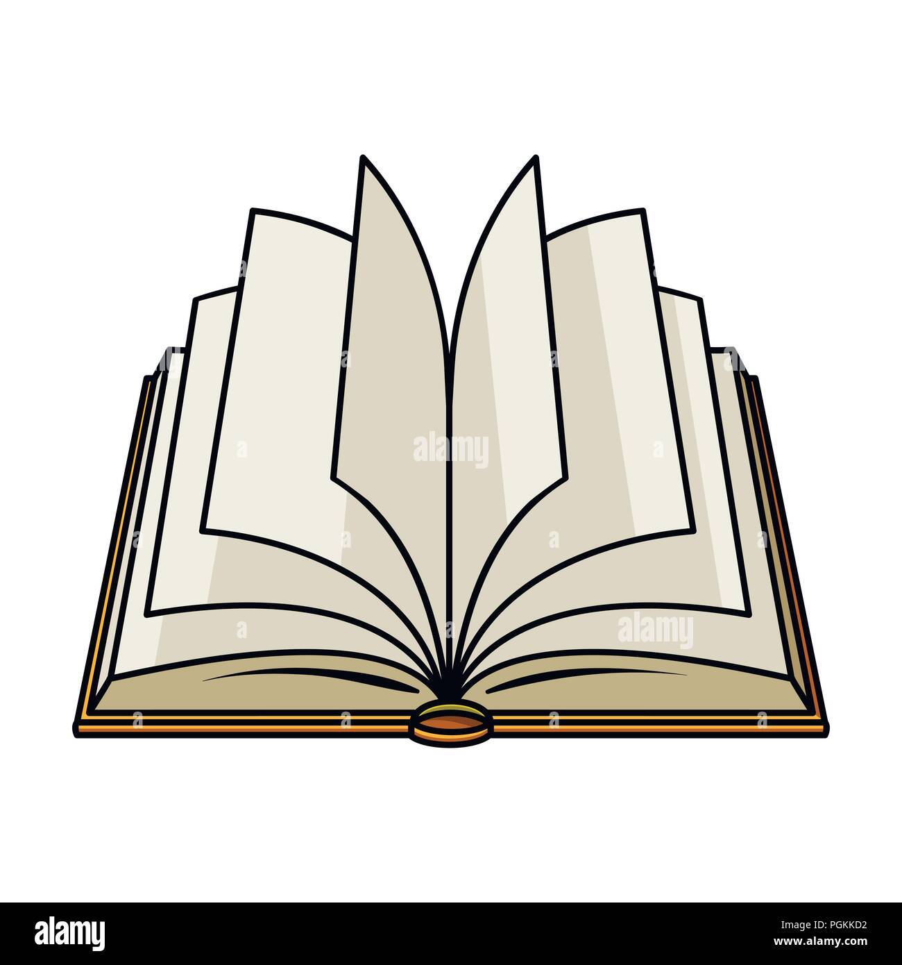 Opened big book icon cartoon style Royalty Free Vector Image