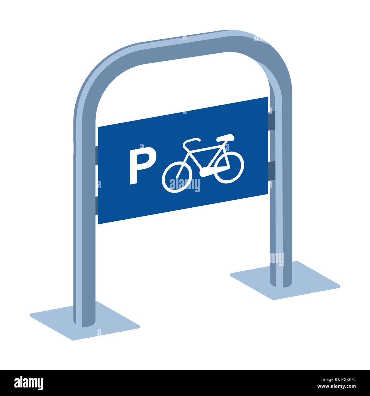 Bicycle parking icon in cartoon design isolated on white background. Parking  zone symbol stock vector illustration Stock Vector Image & Art - Alamy