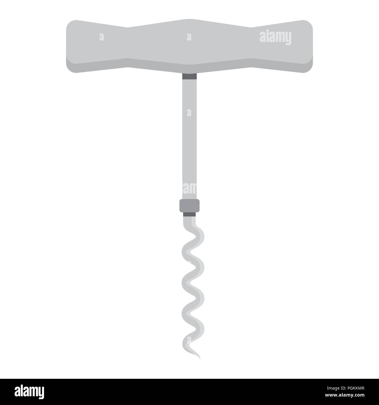 Corkscrew icon in monochrome style isolated on white background ...