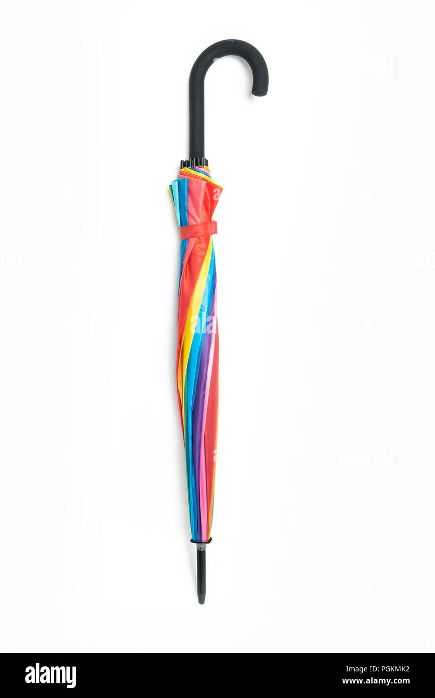 Colorful umbrella isolated on white background Stock Photo - Alamy