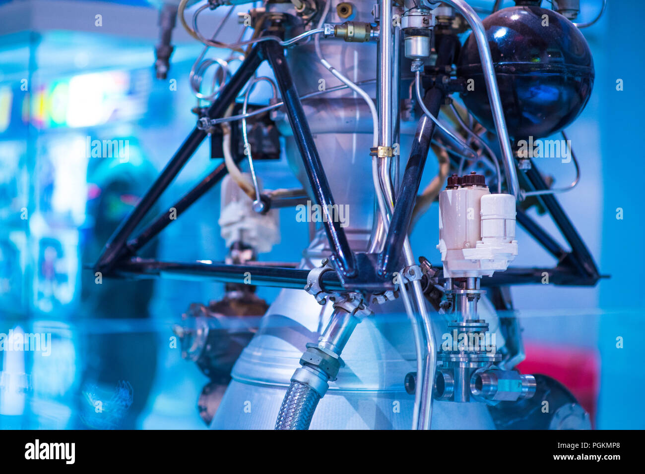 Detail of space rocket engine. Part of the rocket, close-up. Science ...